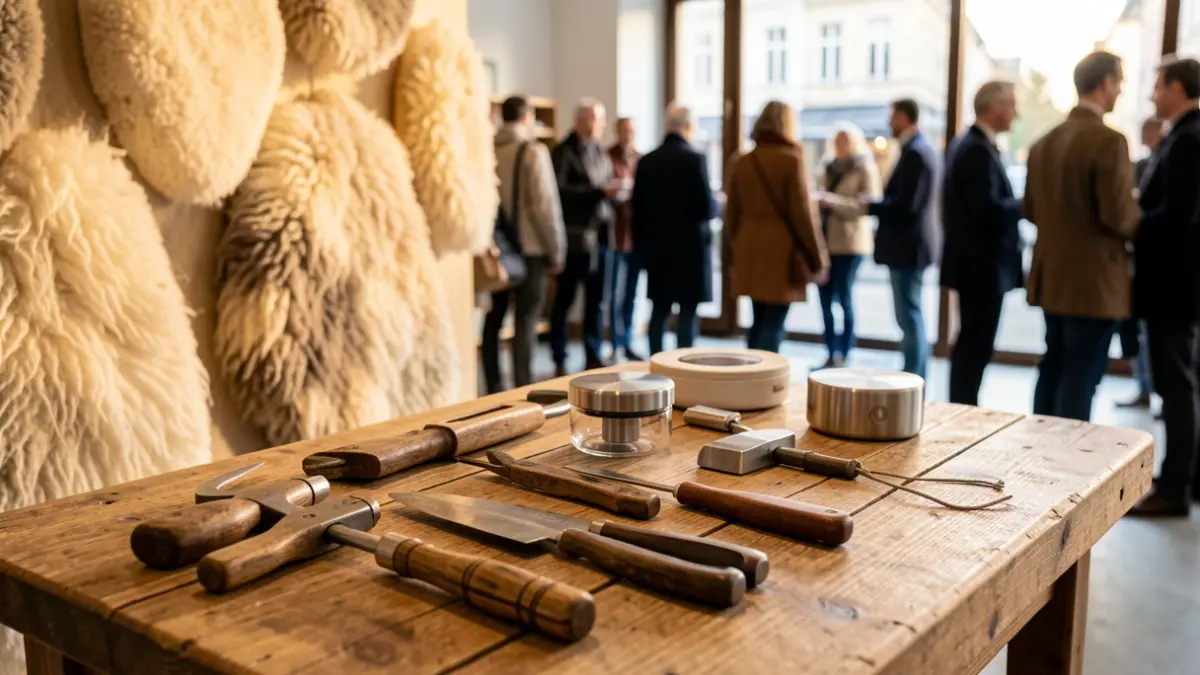 Image générique de produits artisanaux innovants et de panneaux acoustiques.