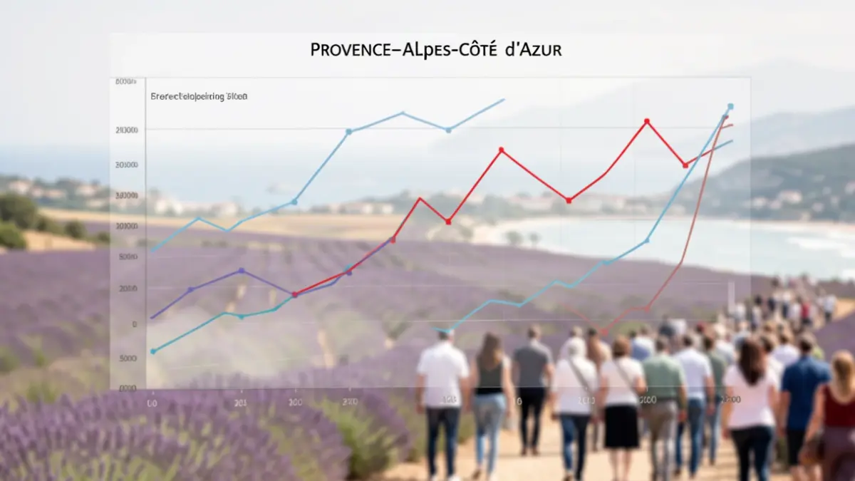 Generic image of abstract economic data for the Provence-Alpes-Côte d'Azur region.