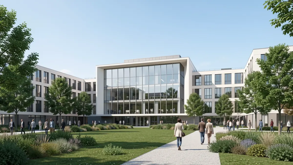 Generic image of a modern university campus in Île-de-France.