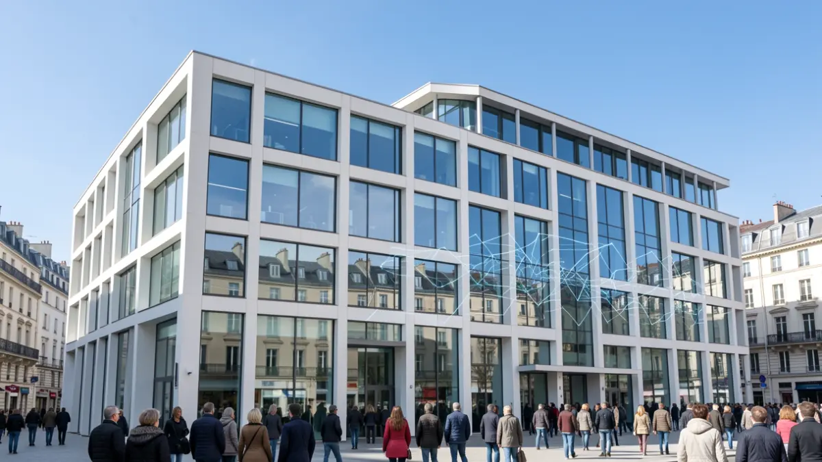 Generic image of a modern office building in France.