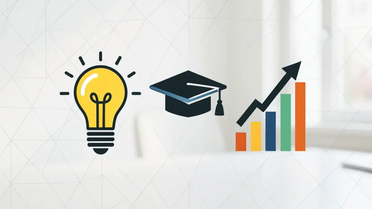 Generic image of entrepreneurship and learning symbols.