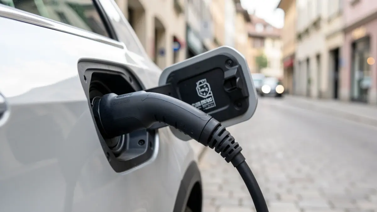 Generic image of an electric taxi charging port in the Auvergne-Rhône-Alpes region.