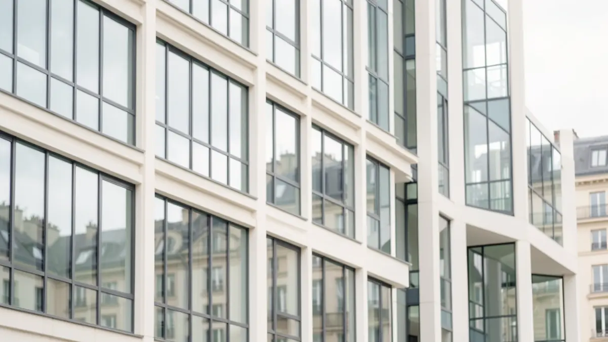 Generic image of a modern French office building facade, symbolizing financial regulation.