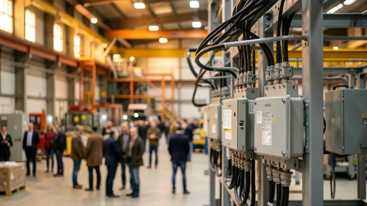 Generic image of electrical grid components in a French industrial setting.