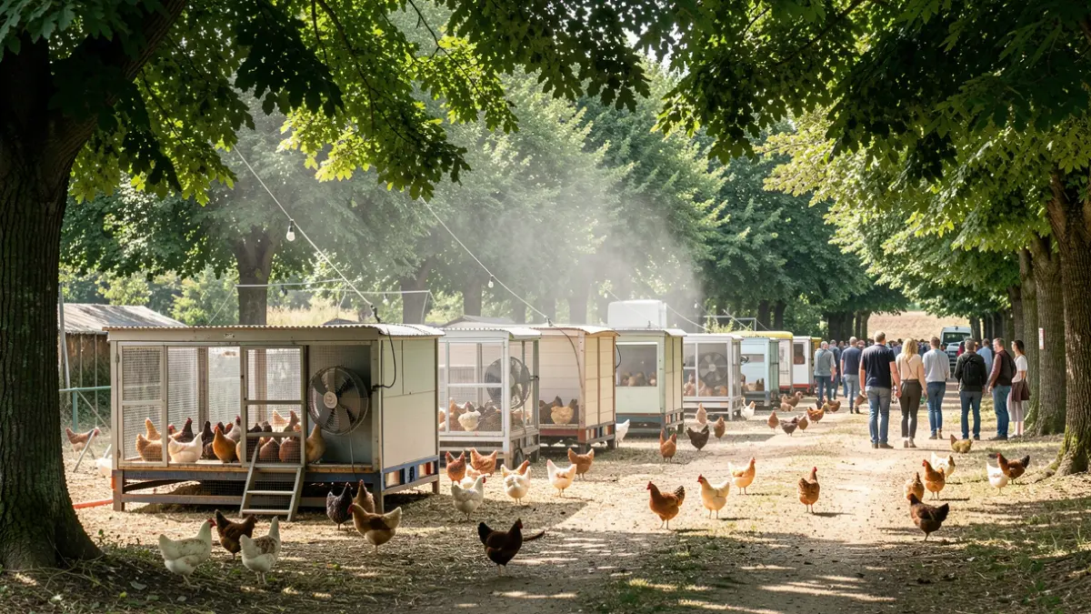 Image générique: avec des arbres pour l'ombre et des systèmes de ventilation.