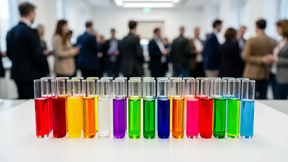 Generic image of various test tubes containing colorful fluorescent solutions in a laboratory.