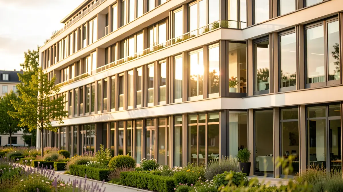 Generic image of a modern business building in France.