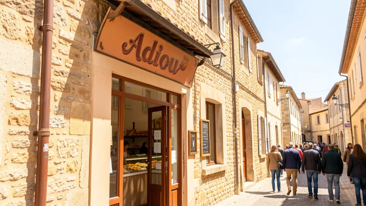 Facade of the Adiou bakery in Alzonne.