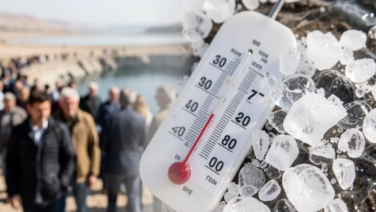 Generic image of rising temperatures and salinity in the Dead Sea.