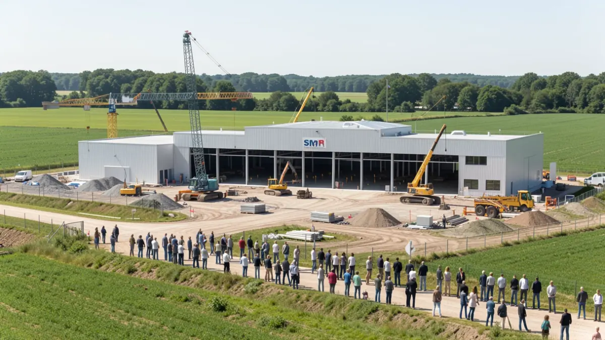 Generic image of the construction of a large railway maintenance site.