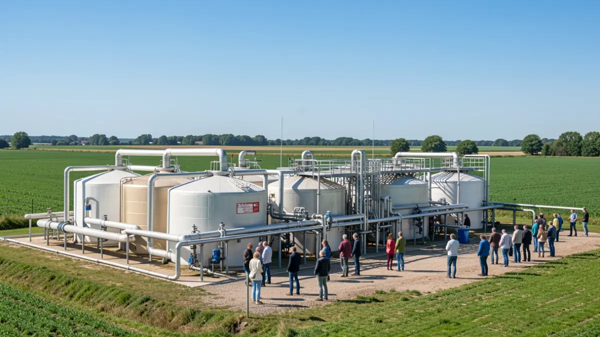 Installation de production de biométhane Mahé Bioénergie en Seine-et-Marne.