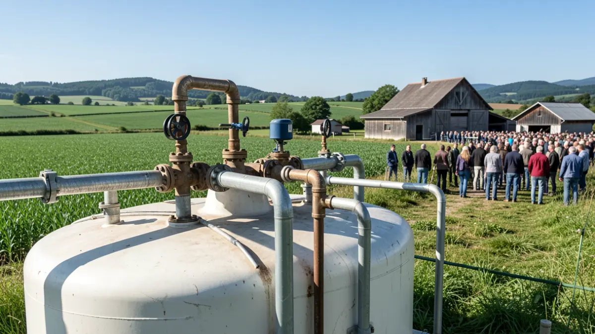 Image générique d'une unité de méthanisation agricole dans la région Auvergne-Rhône-Alpes.
